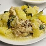 Ginataang papaya with chicken.