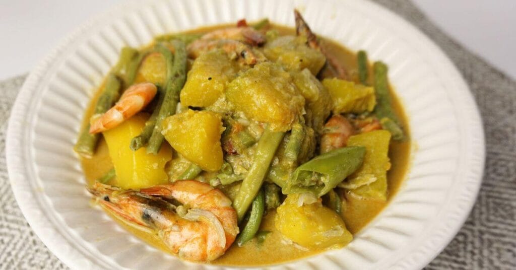 Ginataang kalabasa at sitaw.
