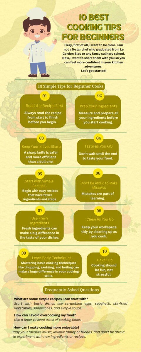 best cooking tops for beginners - infographics