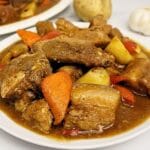 Pork caldereta.