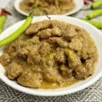 Creamy and spicy Bicol express,