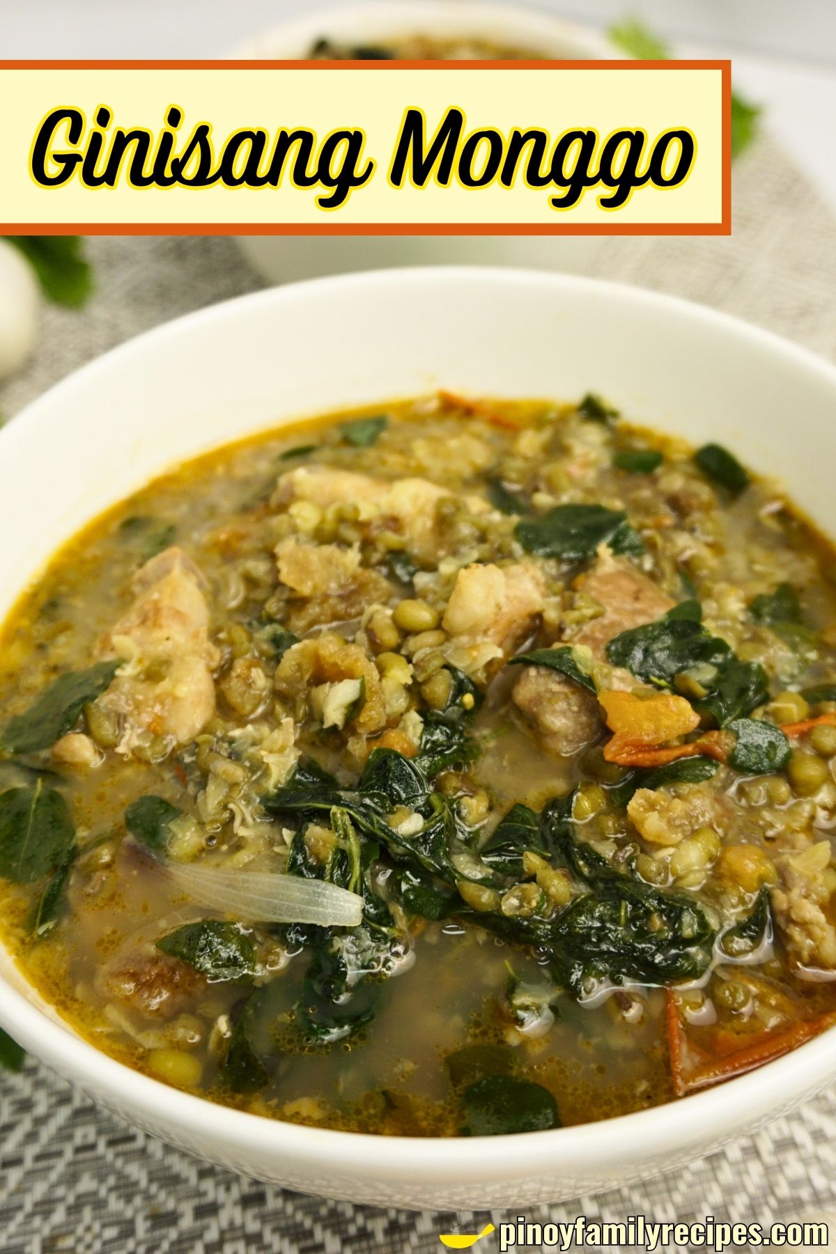 Ginisang Monggo Recipe with Pork - Pinoy Family Recipes