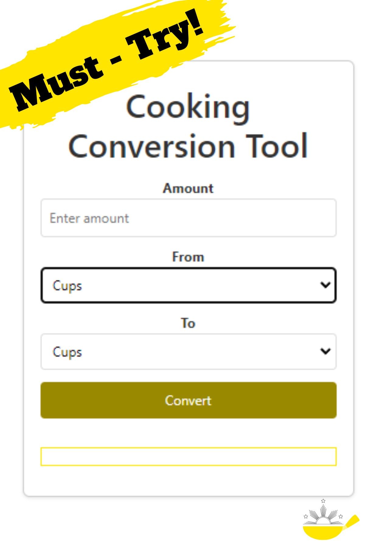 Cooking Measurement Converter