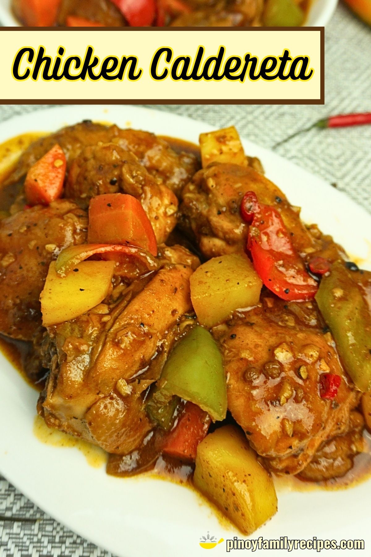 Chicken Caldereta Recipe - Pinoy Family Recipes