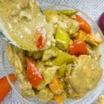 Bowl of chicken curry.