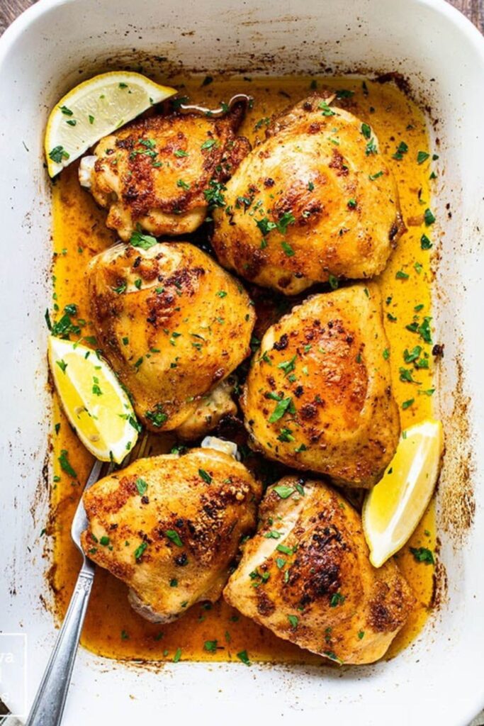 Crispy and Juicy Baked Chicken Thighs