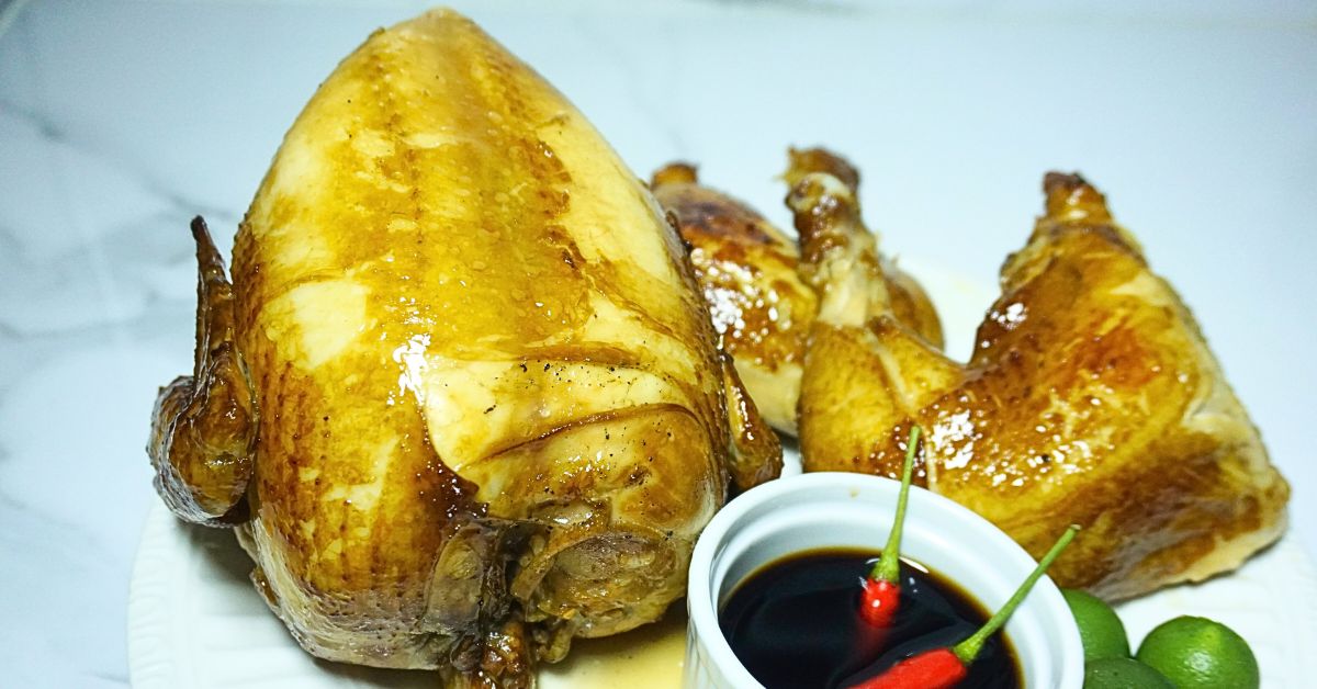 Sliced whole roast chicken