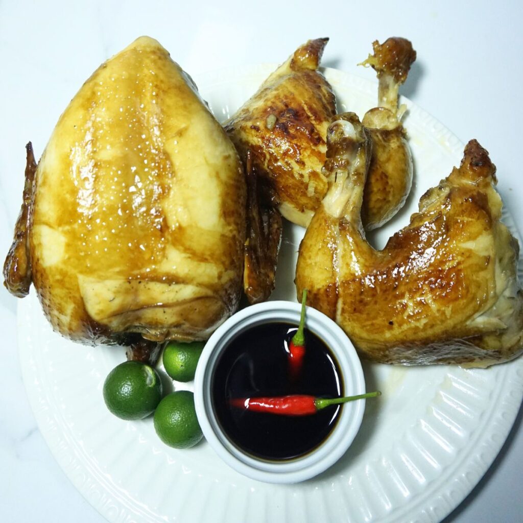 Sliced lechon manok