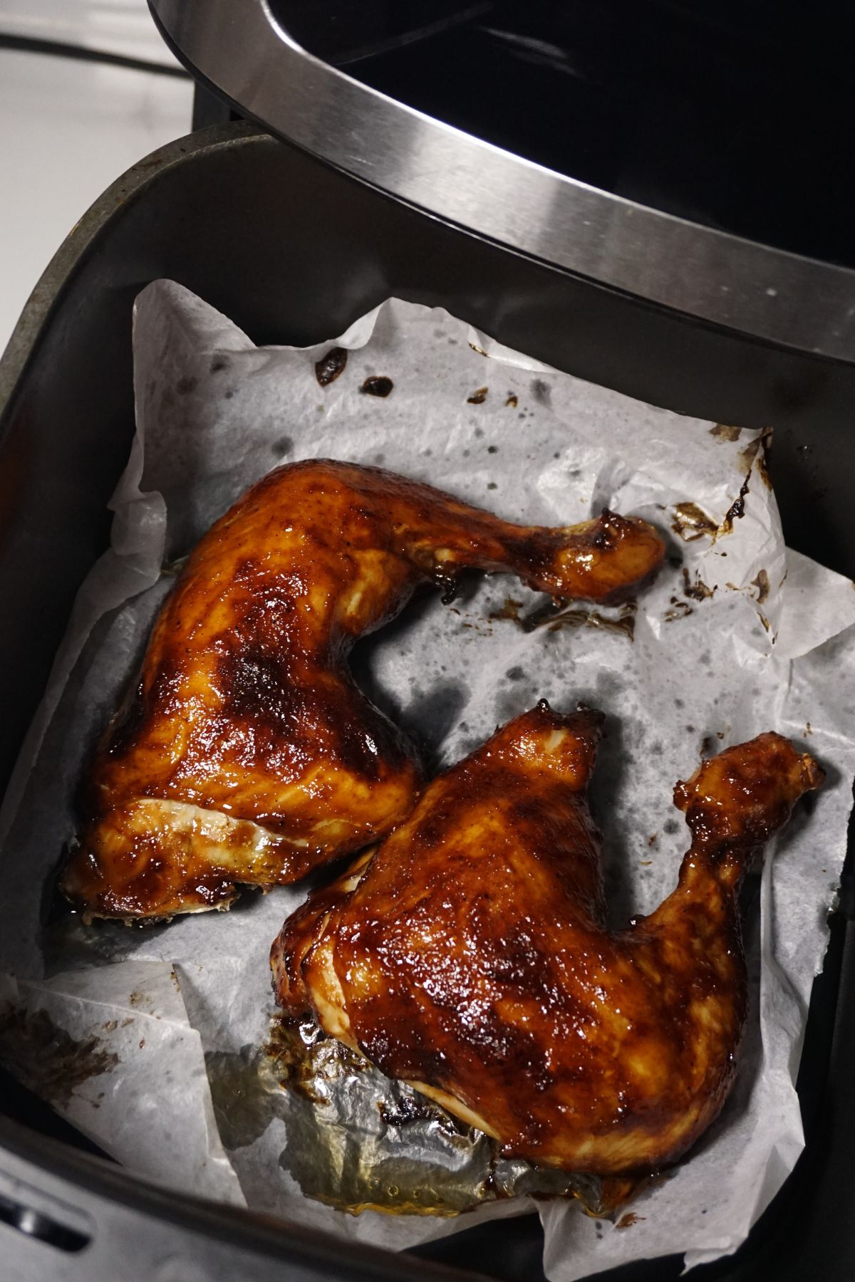 Chicken bbq inside an air fryer
