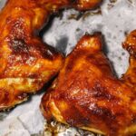 Chicken bbq air fryer inside air fryer basket
