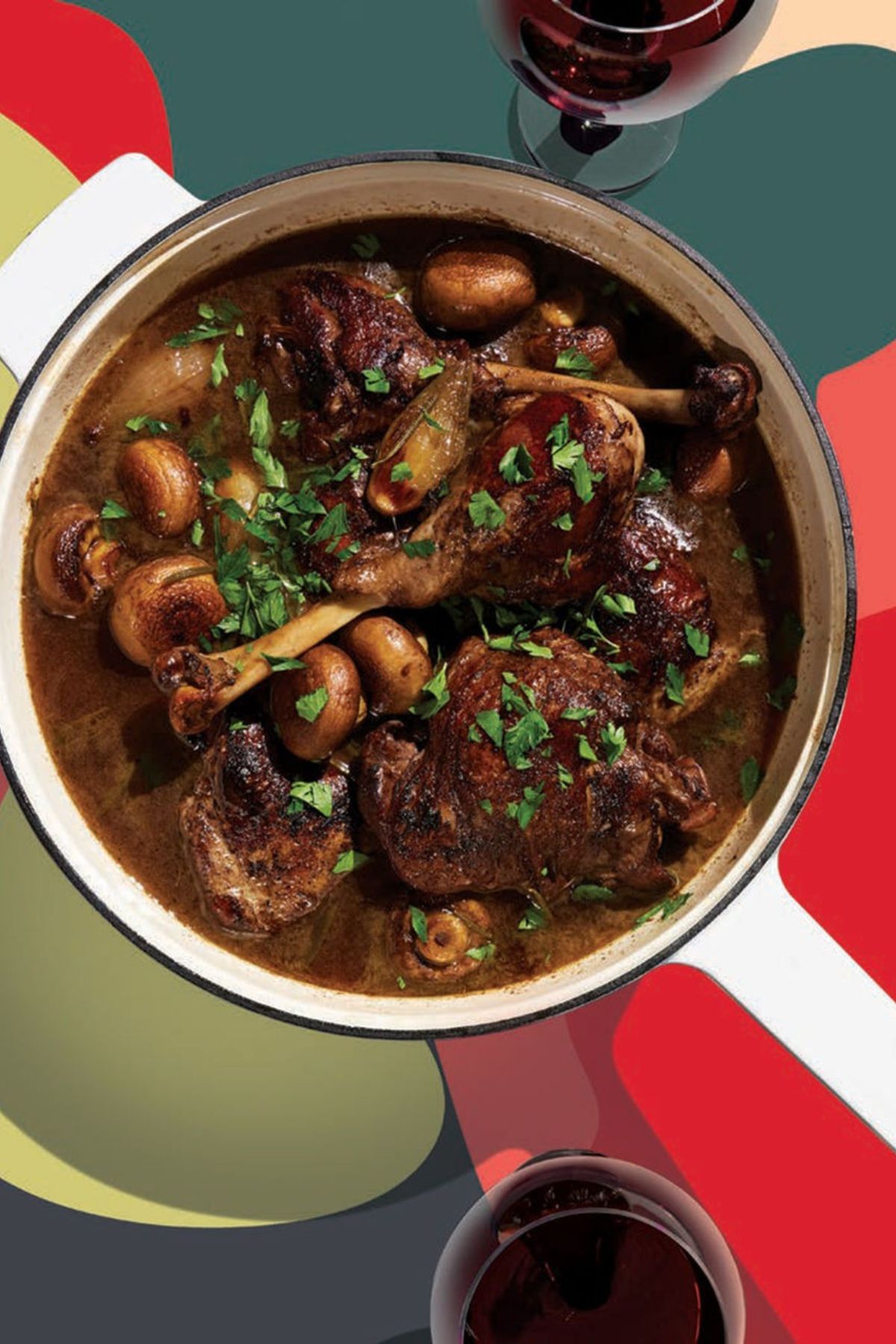 Red Wine Braised Turkey Legs