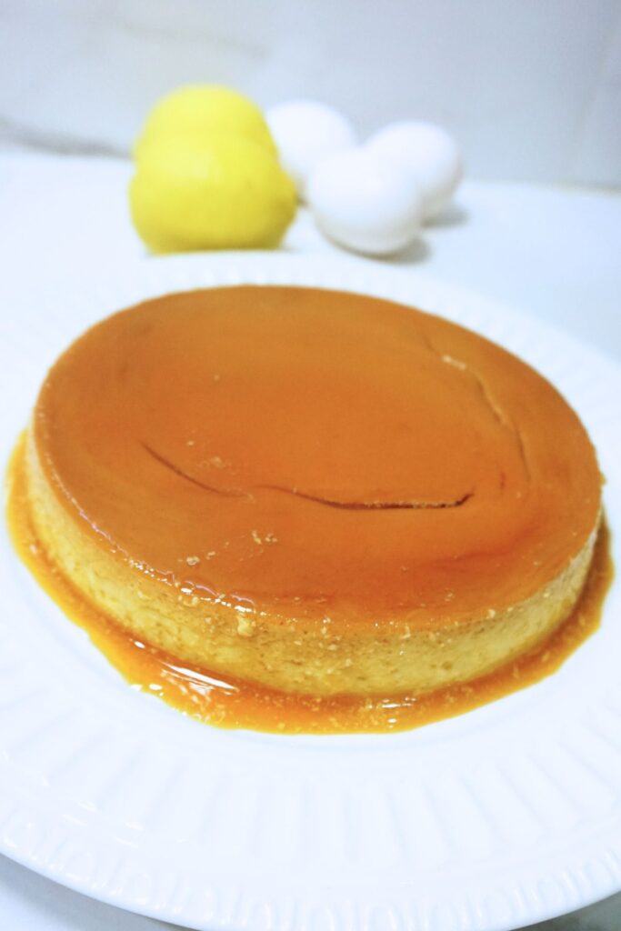 Leche flan removed from mold. 