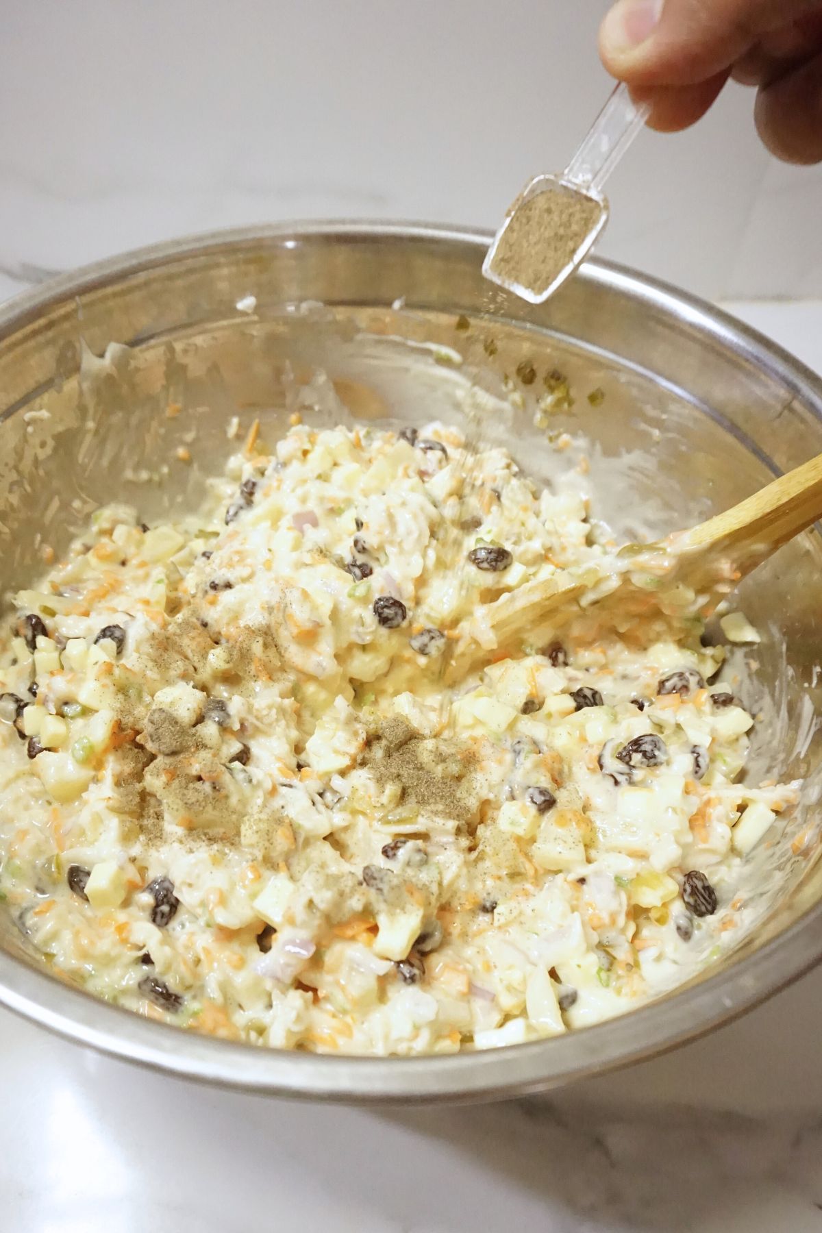 Pepper added to macaroni salad 